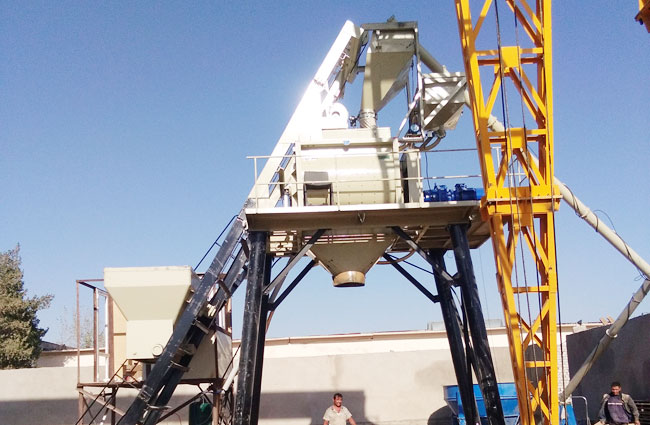 万象城在线客服75混凝土搅拌站在乌兹别克斯坦安装作业